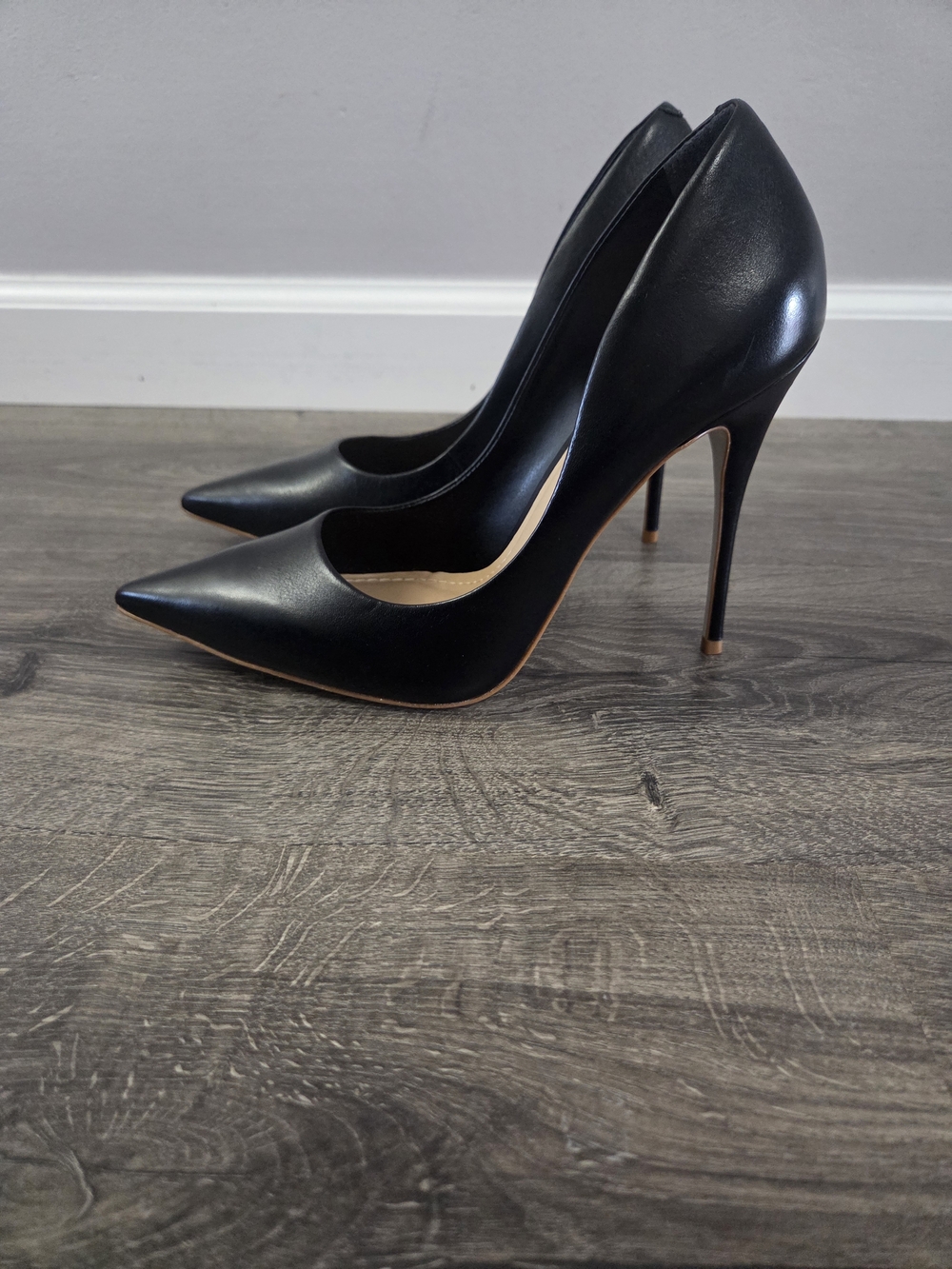 Massimo Matteo Womens Black Pointed-Toe Leather Pumps Size 10 NWOT - Picture 2 of 10